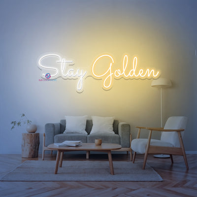 Stay Golden Neon Sign LED Word Light For Room