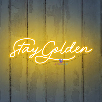 Stay Golden Neon Sign Led Word Lights