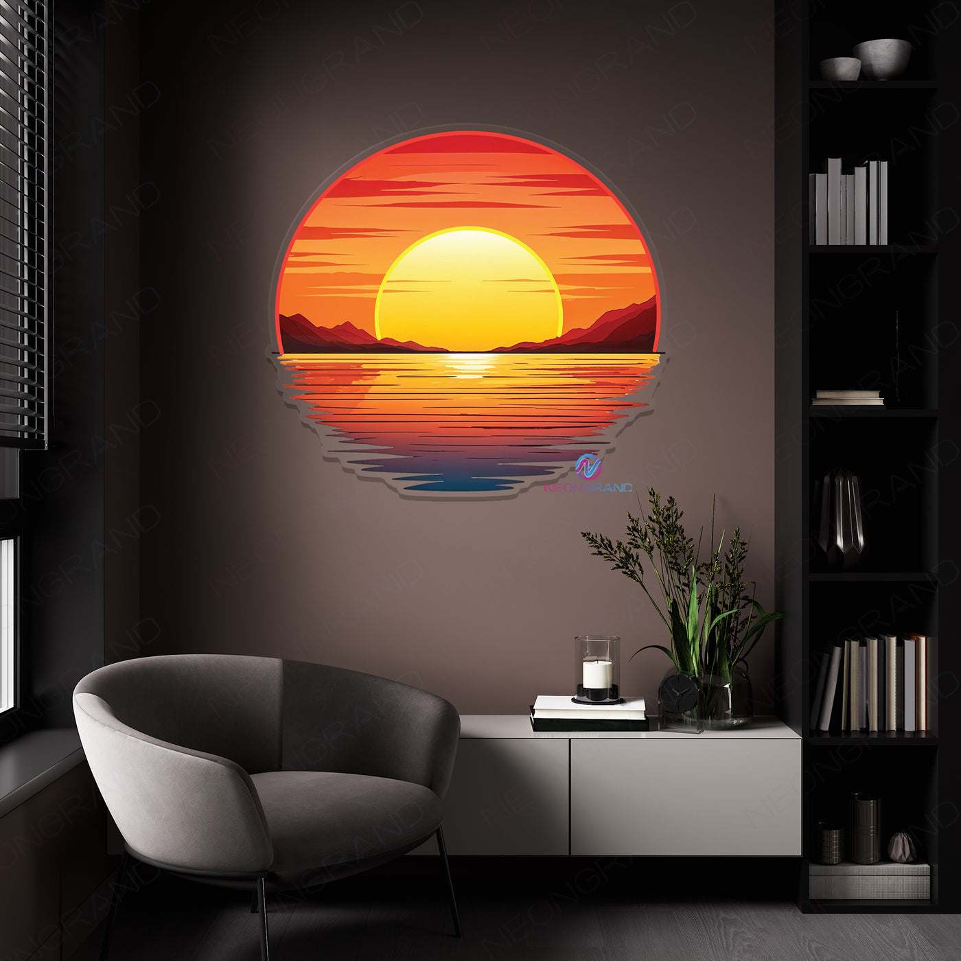 Sunset Artwork Neon Sign Cool Led Light