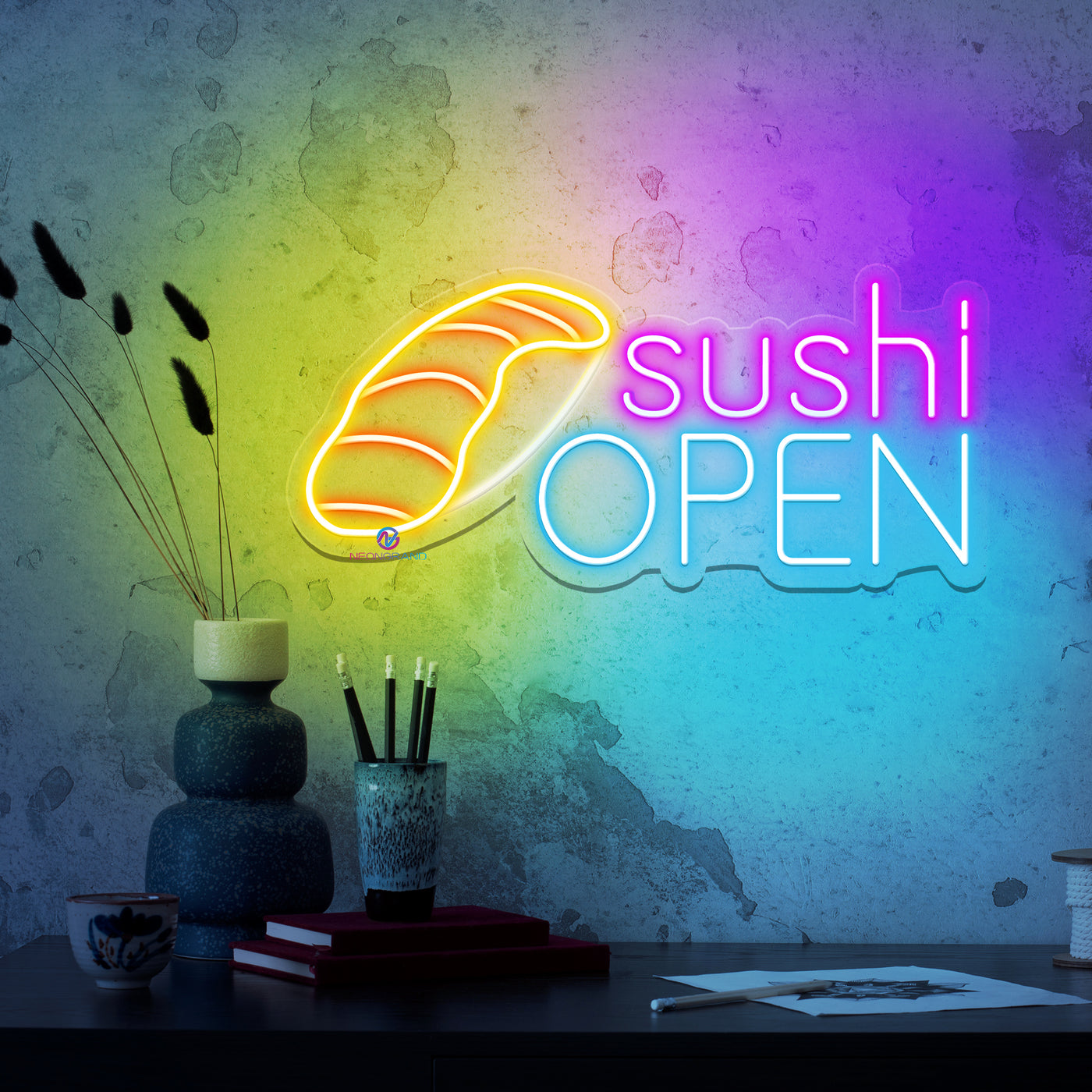 Sushi Open Neon Sign Restaurant Led Light