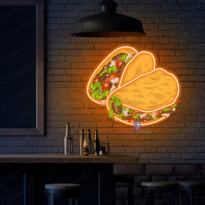 Tacos Neon Sign UV-Printed Kitchen Neon Sign