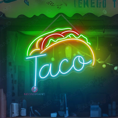 Taco Neon Sign Restaurant Kitchen Led Light