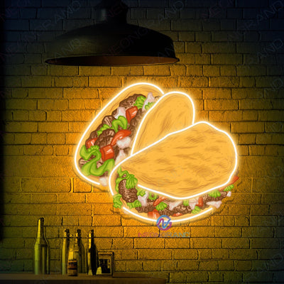 Tacos Neon Sign UV-Printed Kitchen Neon Sign