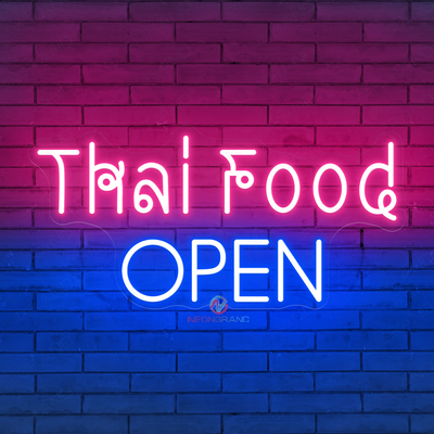 Neon Open Sign Thai Food Open Led Light