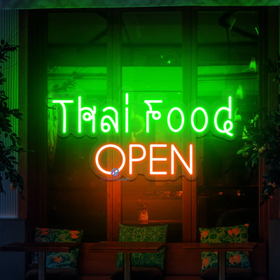 Neon Open Sign Thai Food Open Led Light