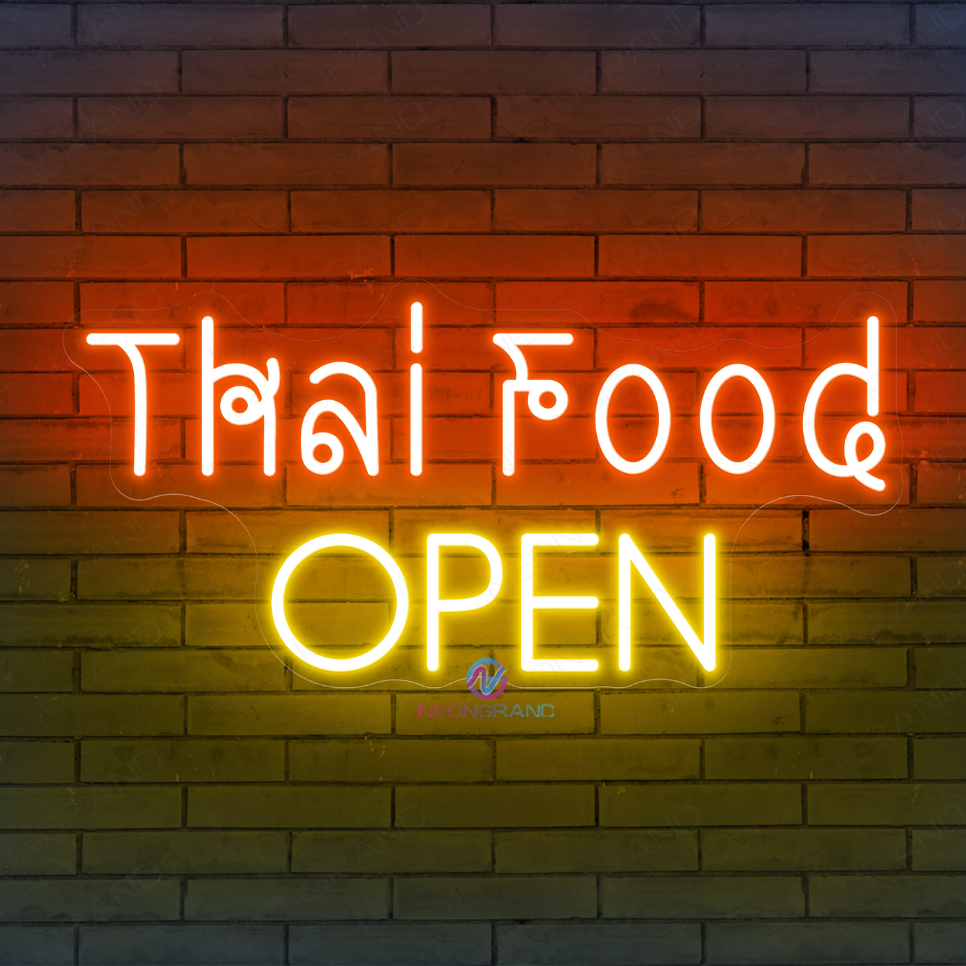 Neon Open Sign Thai Food Open Led Light