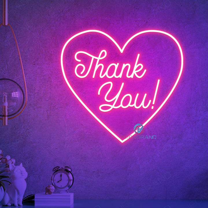 ネオンサイン Thank you！ Thank You Neon Sign Inspirational Led Light - NeonGrand