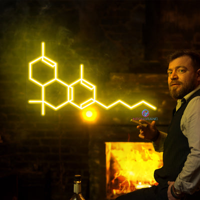 THC Molecule Weed Neon Sign Led Light 