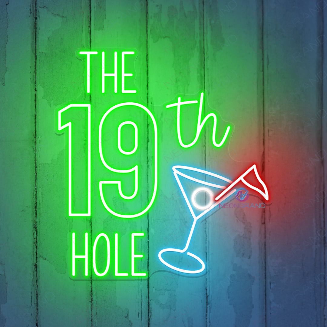 The 19th Hole Neon Sign Golf Led Light - NeonGrand