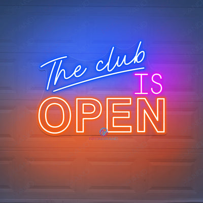 The Club Is Open Neon Sign Bar Led Light