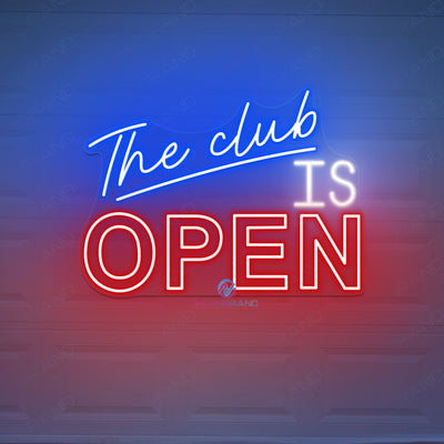 The Club Is Open Neon Sign Bar Led Light