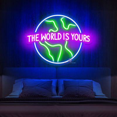 The World Is Yours Neon Sign Inspirational Led Light