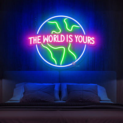 The World Is Yours Neon Sign Inspirational Led Light