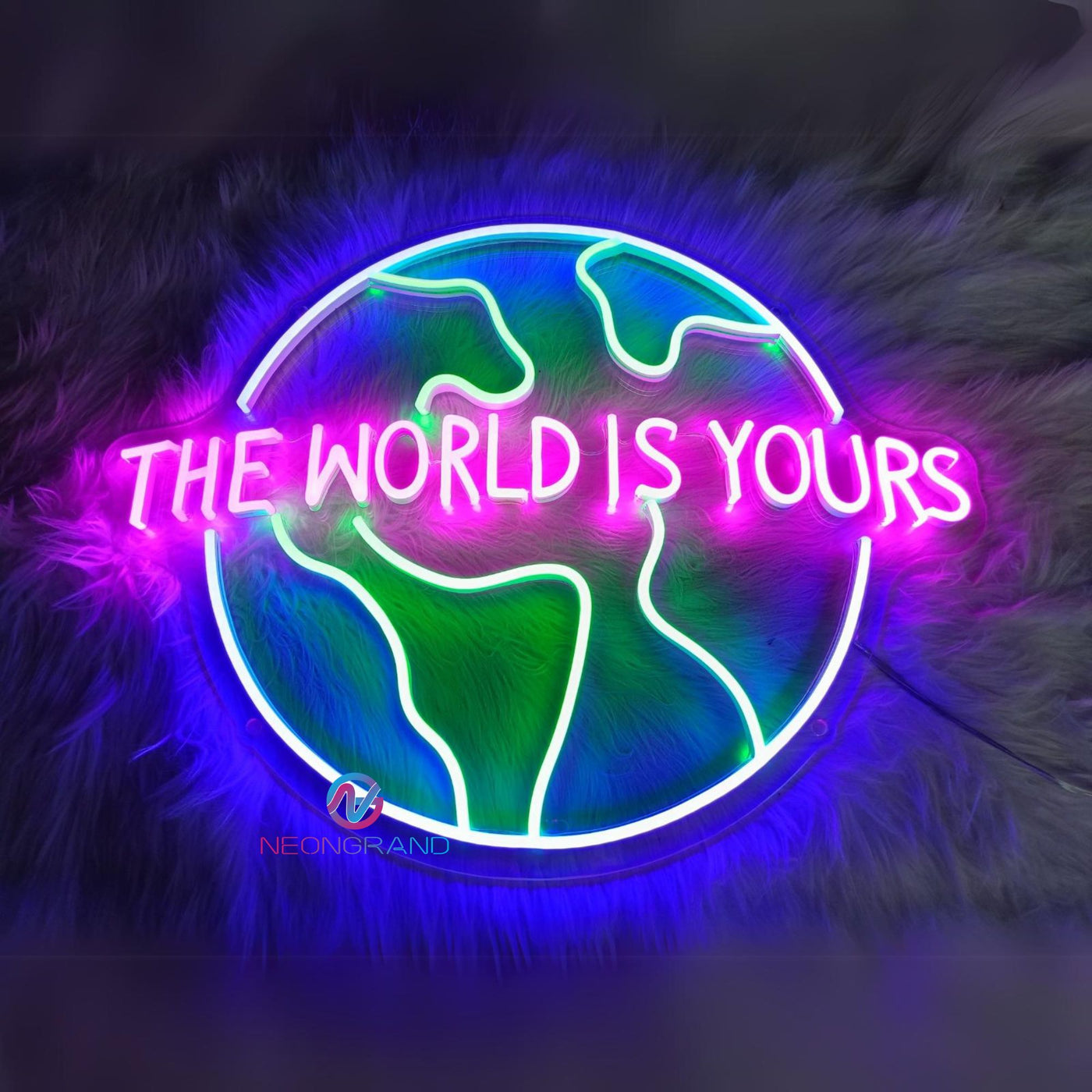 The World Is Yours Neon Sign Inspirational Led Light