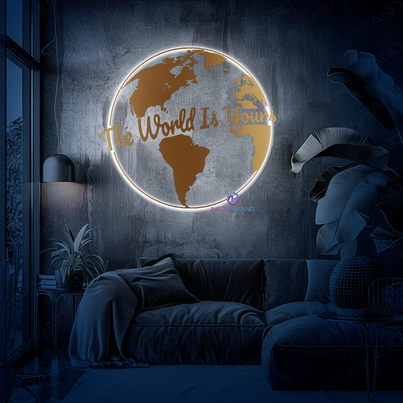 The World Is Yours Neon Sign Backlit Led Light