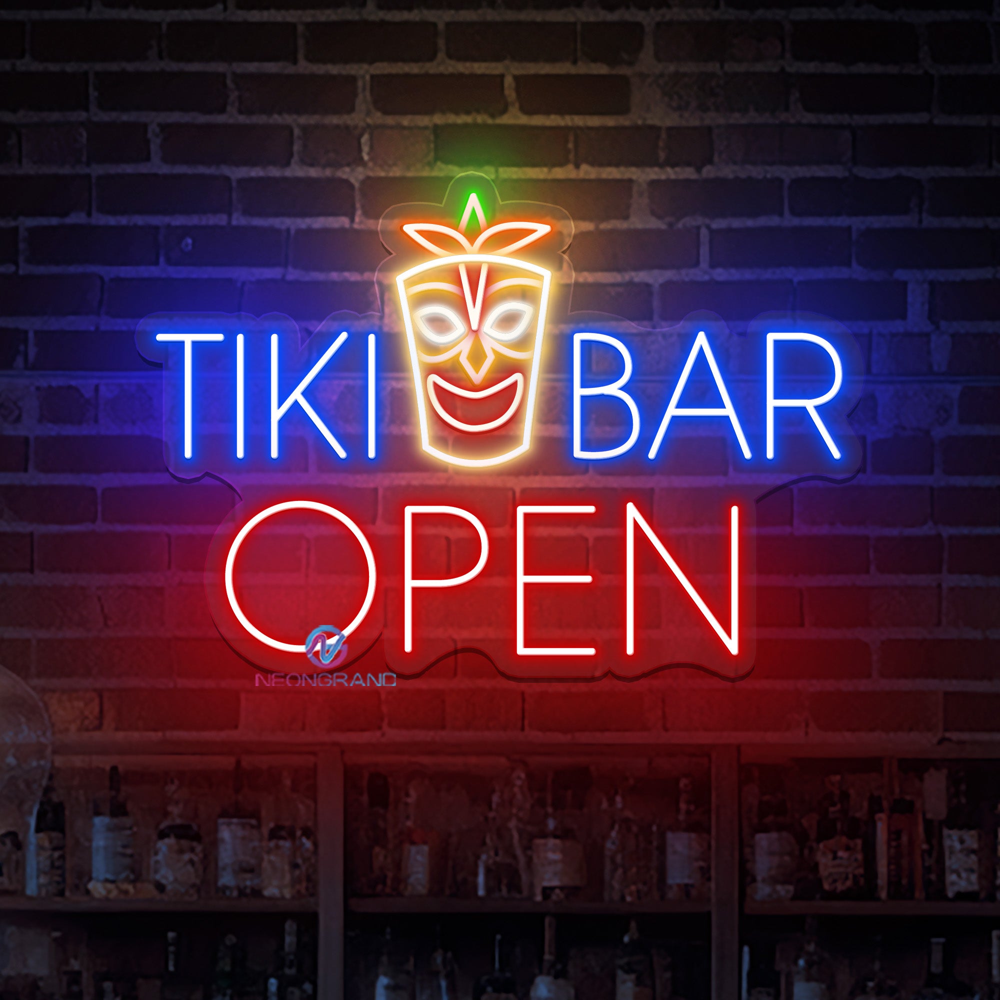 Tiki Bar Open Neon Sign Business Led Light - NeonGrand