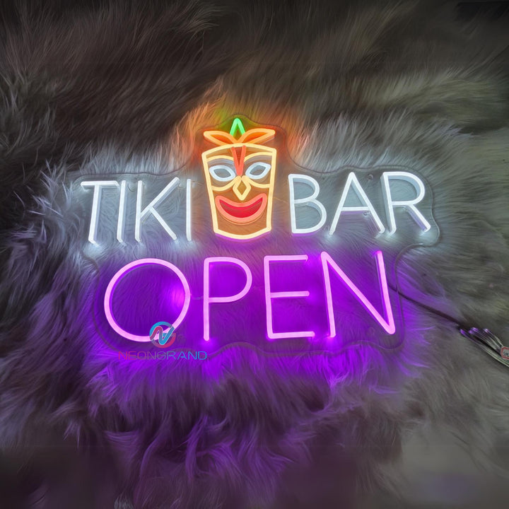 Tiki Bar Open Neon Sign Business Led Light - NeonGrand