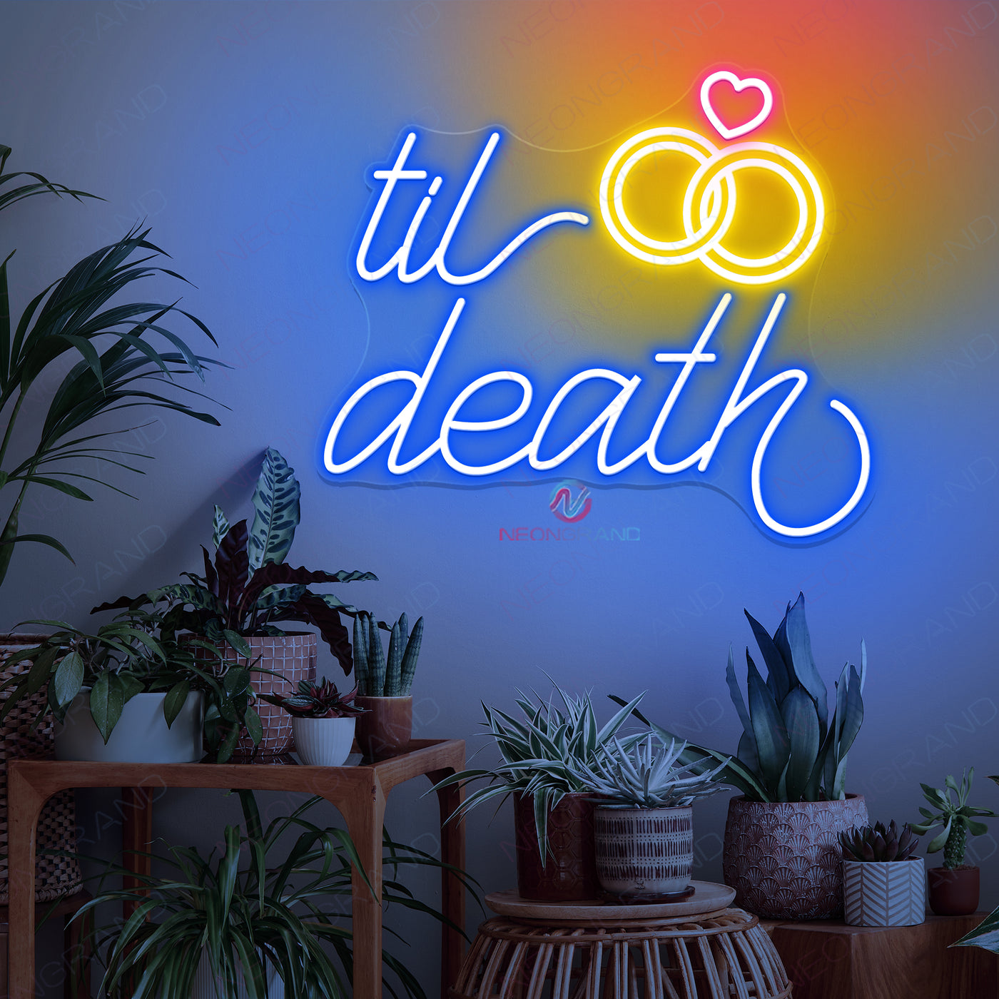 Til Death Neon Sign Wedding Led Light