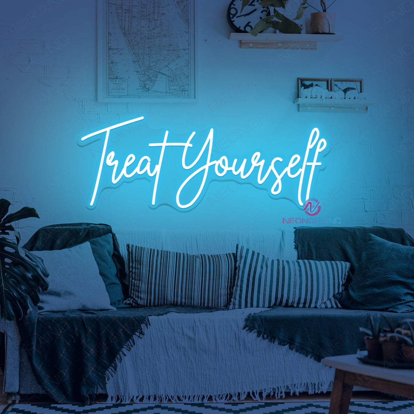 Treat Yourself Neon Sign Motivation Led Light