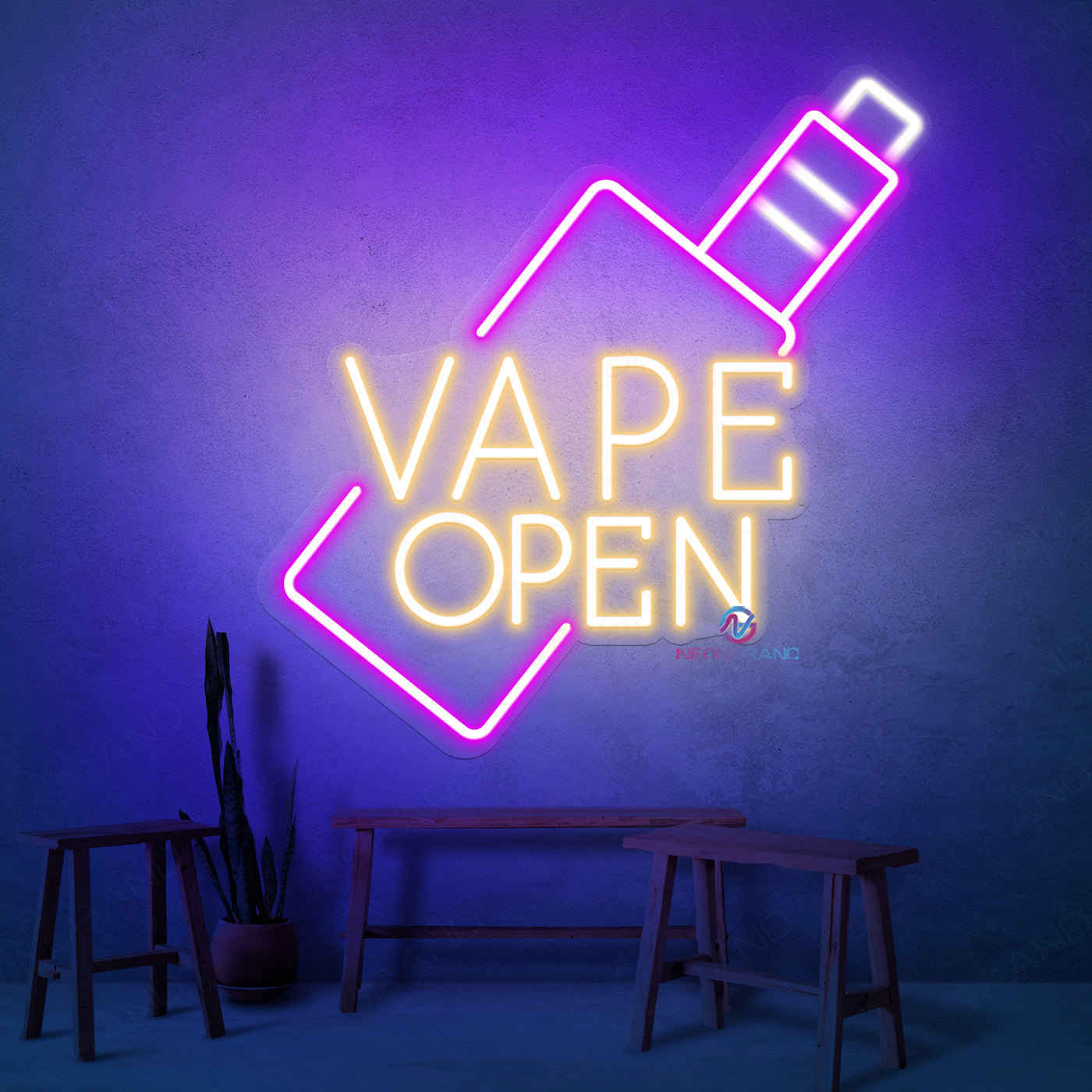 Vape Open Neon Sign Business Led Light