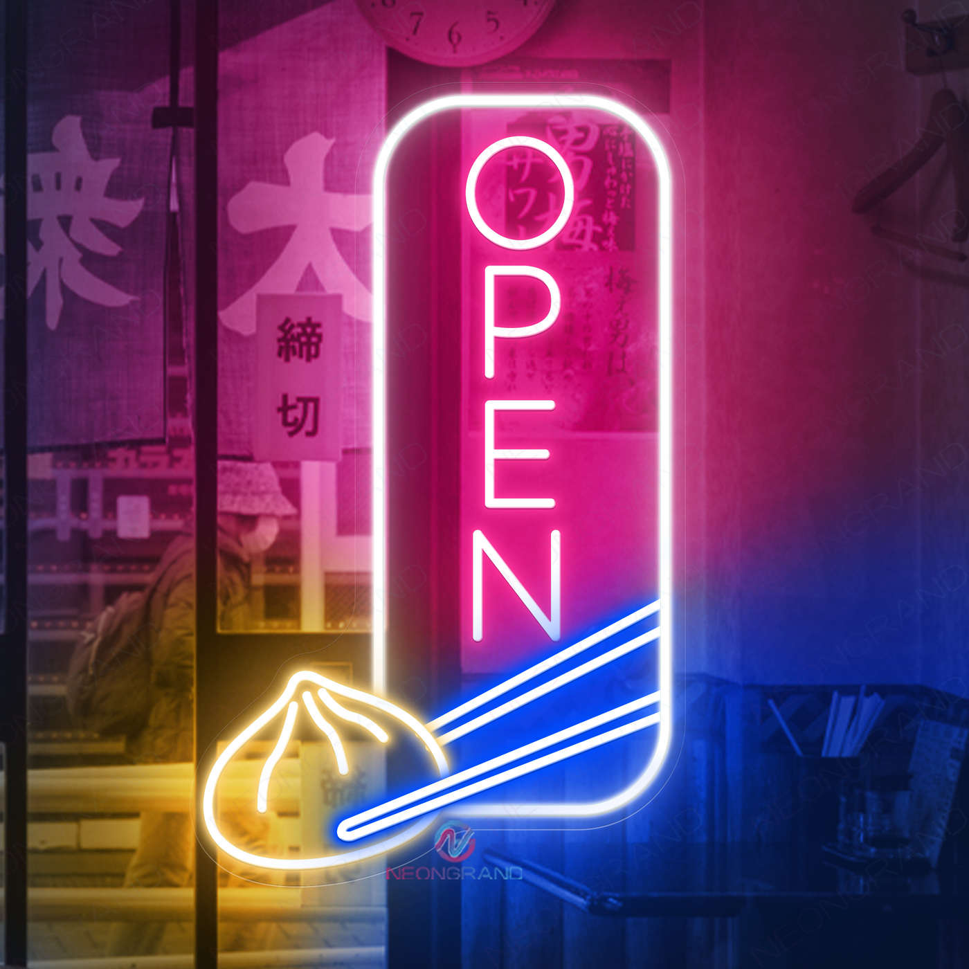 Open Neon Sign Dimsum Open Led Light For Dumpling