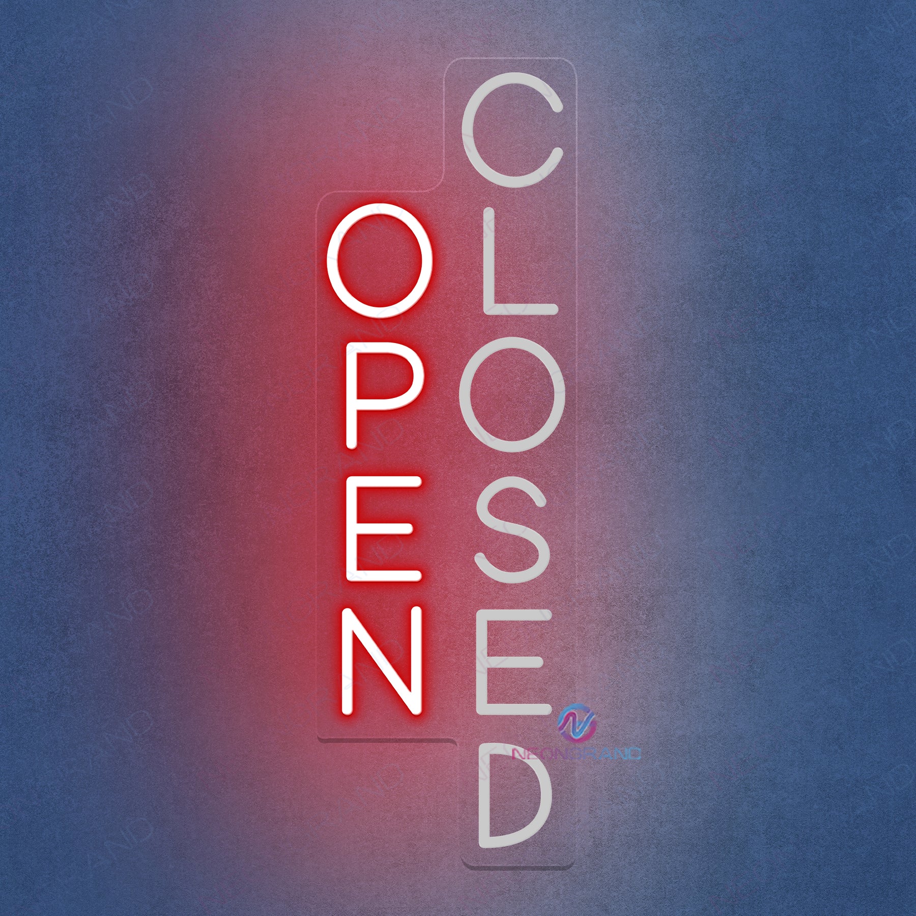 Vertical Open Closed Neon Sign Storefont LED Light - NeonGrand