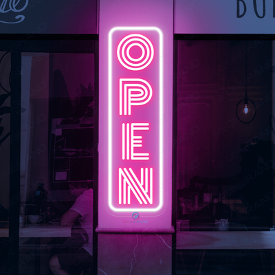 Vertical Neon Open Sign Retro Open Led Light