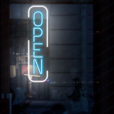 Vertical Open Neon Sign Restaurant Business Open Led Light