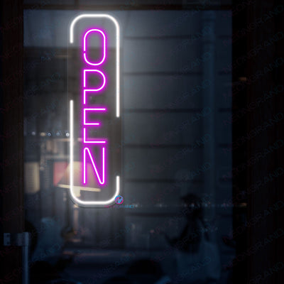 Vertical Open Neon Sign Restaurant Business Open Led Light