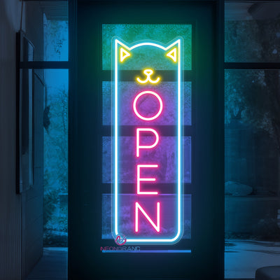 Vertical Pet Shop Neon Sign Business LED Light For Storefront