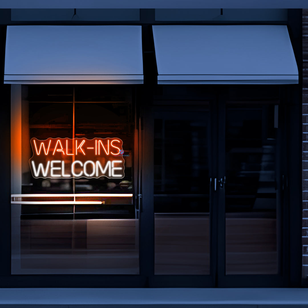 ADVPRO Open Walk-Ins Welcome LED Neon Sign – Yellow 12" X 8.5" Shop Display Light