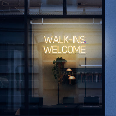 Walk-Ins Welcome Neon Sign Open Led Light