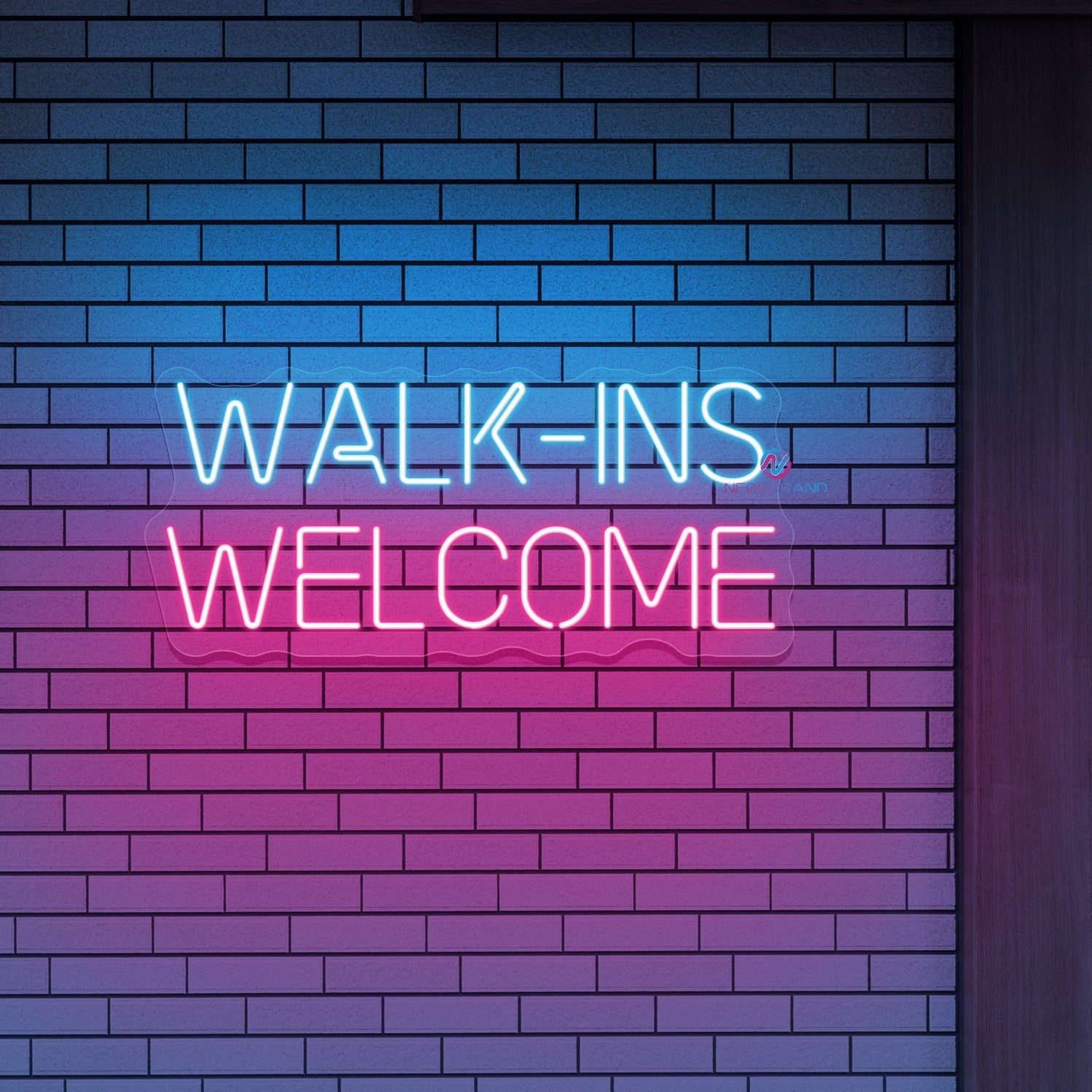 Walk-Ins Welcome Neon Sign Open Led Light