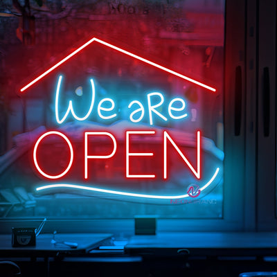 We Are Open Neon Sign Vintage Storefront Led Light