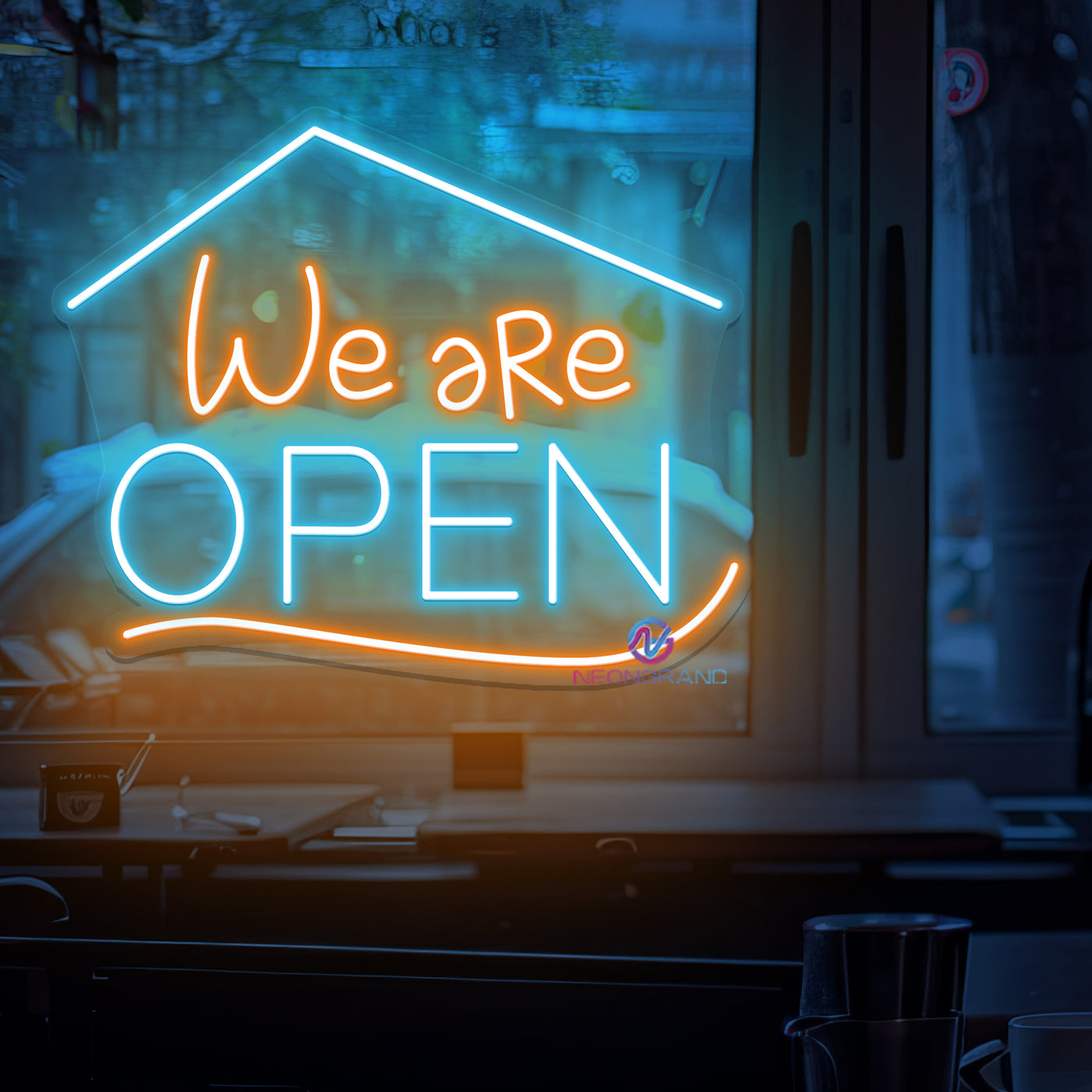 We Are Open Neon Sign Vintage Storefront Led Light