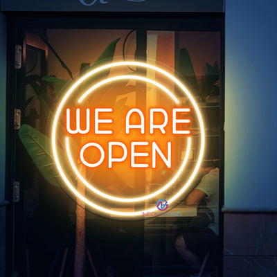 Outdoor Neon Open Sign We Are Open Storefront Led Light