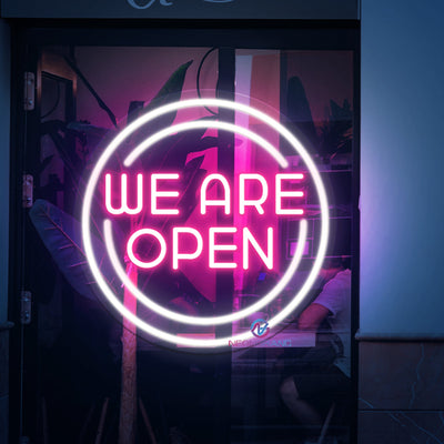 Outdoor Neon Open Sign We Are Open Storefront Led Light