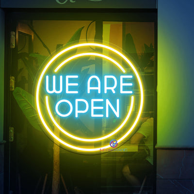 Outdoor Neon Open Sign We Are Open Storefront Led Light