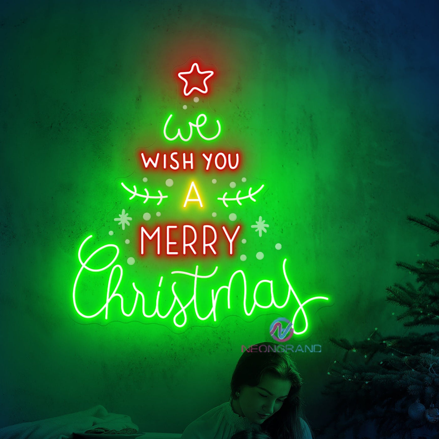 Merry Christmas Neon Sign We Wish You A Merry Christmas Led Light