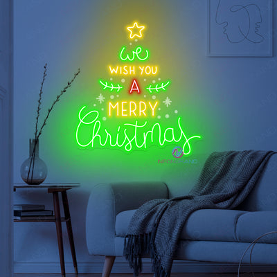 Merry Christmas Neon Sign We Wish You A Merry Christmas Led Light