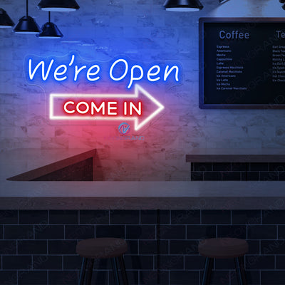 Come In We're Open Neon Sign Business Led Light