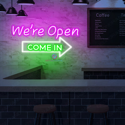 Come In We're Open Neon Sign Business Led Light