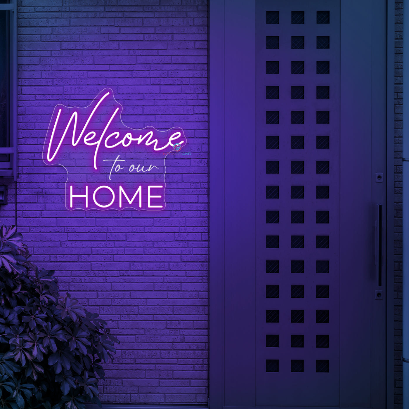 Welcome Home Neon Sign 3D Engraving LED Light