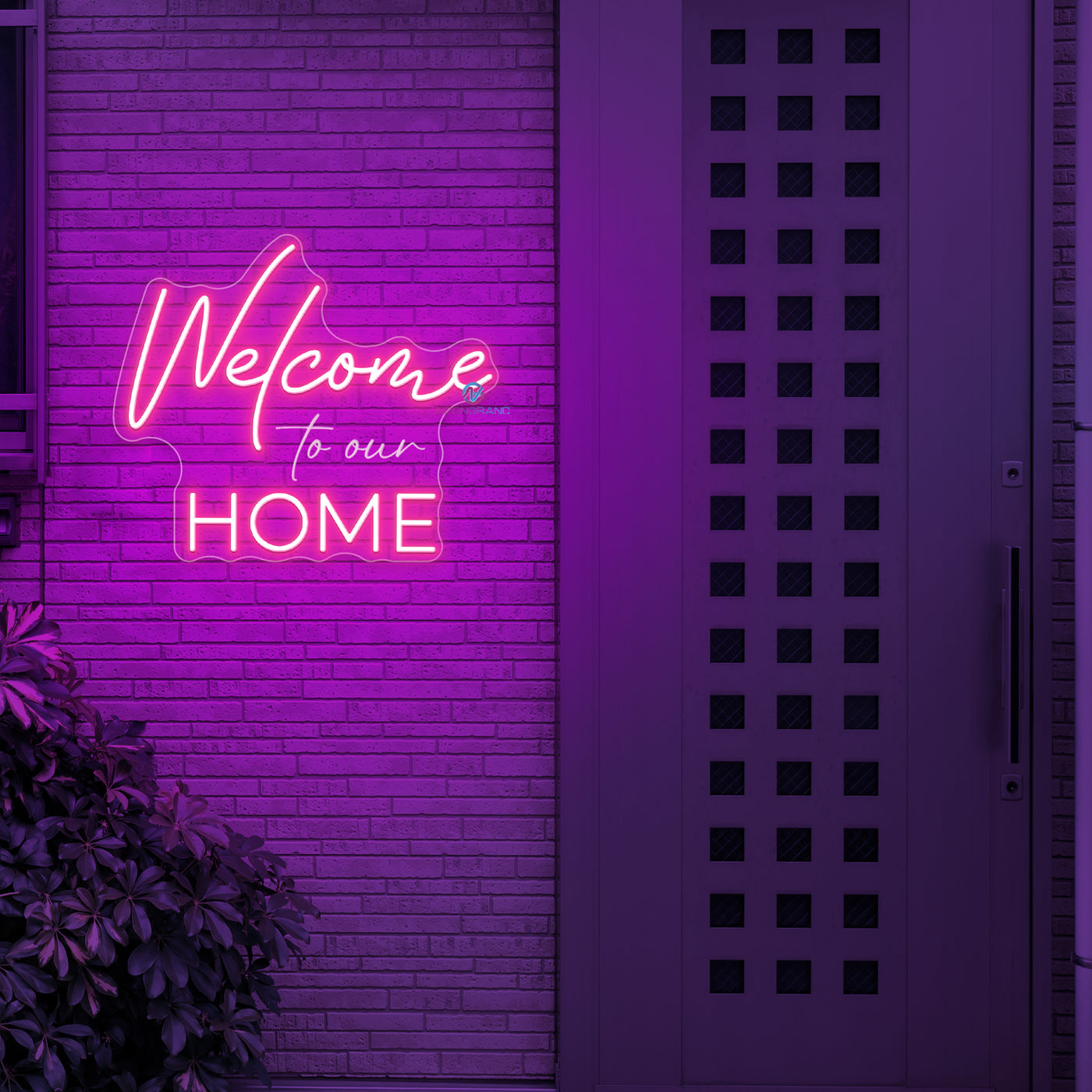 Welcome Home Neon Sign 3D Engraving LED Light