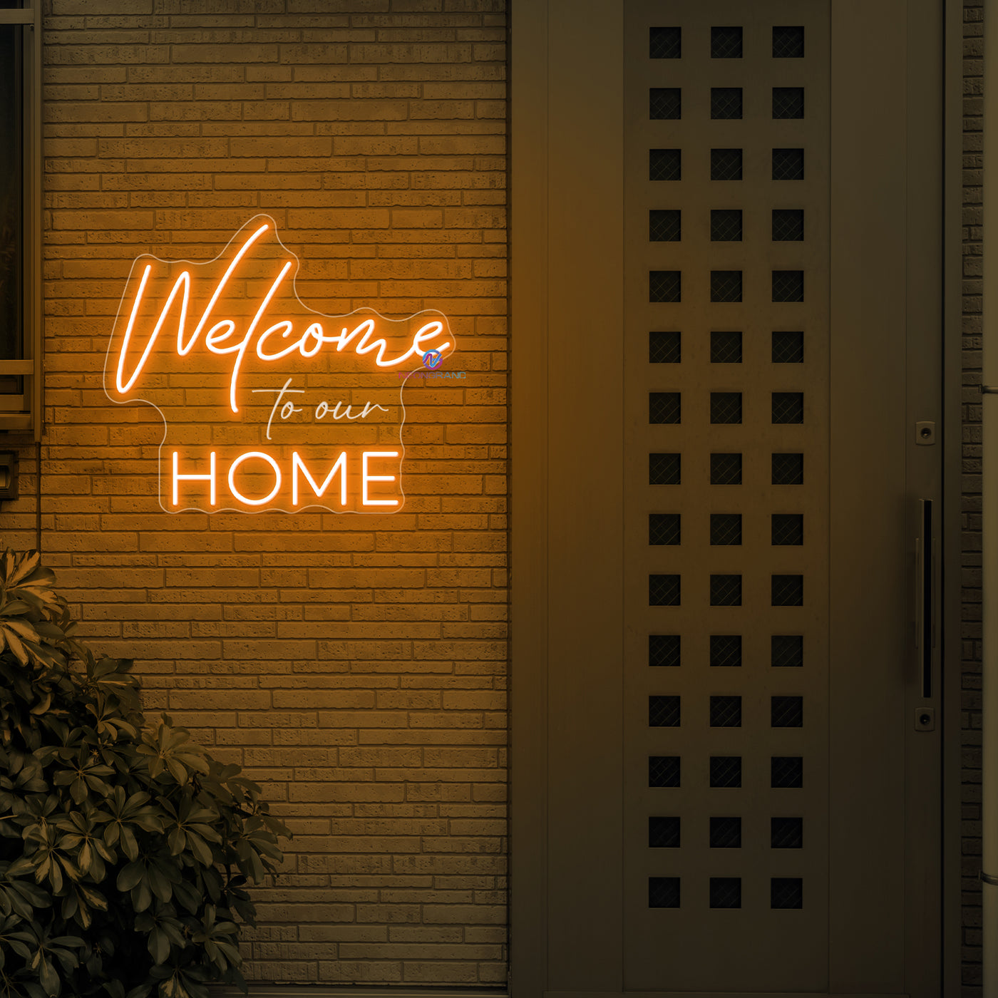 Welcome Home Neon Sign 3D Engraving LED Light