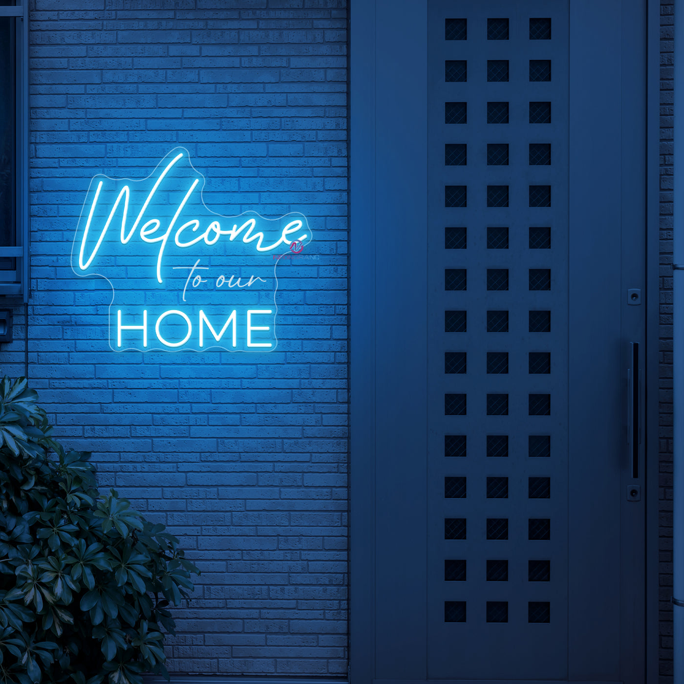 Welcome Home Neon Sign 3D Engraving LED Light