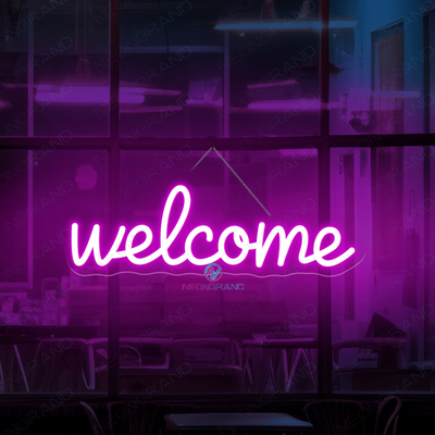 Welcome Neon Sign Storefront Open Led Light