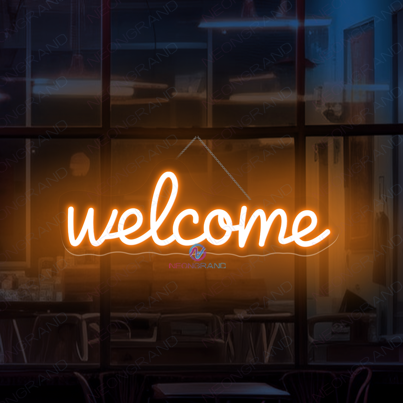 Welcome Neon Sign Storefront Open Led Light