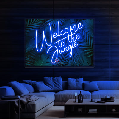 Welcome To The Jungle Neon Sign UV-Printed Inspirational Led Light