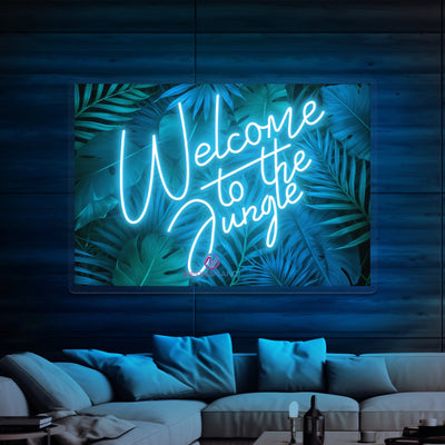 Welcome To The Jungle Neon Sign UV-Printed Inspirational Led Light